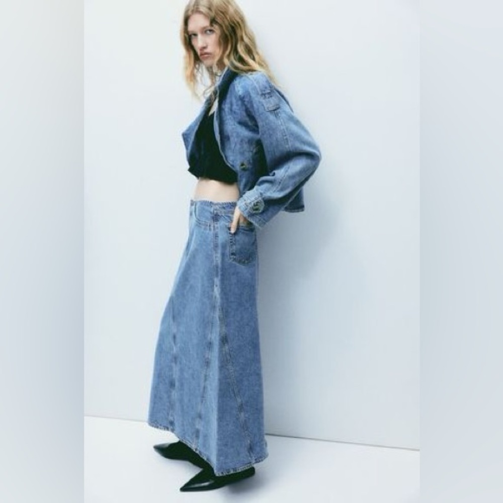 DENIM MAXI SKIRT | 2, XS